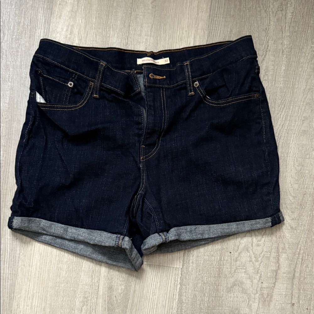 Levi's Women's Dark Blue Jean Shorts